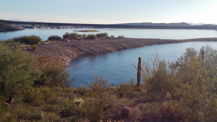 Lake Pleasant marina in the distance